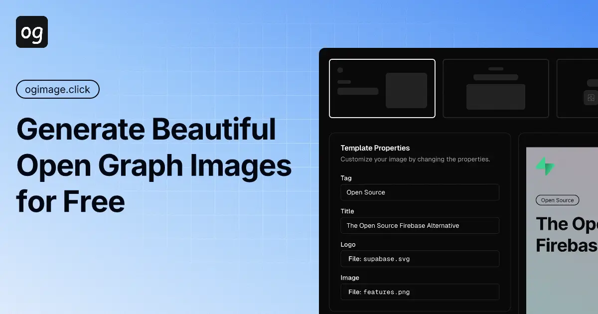 The Free Open Graph Image Generator | Free OG Image Generator